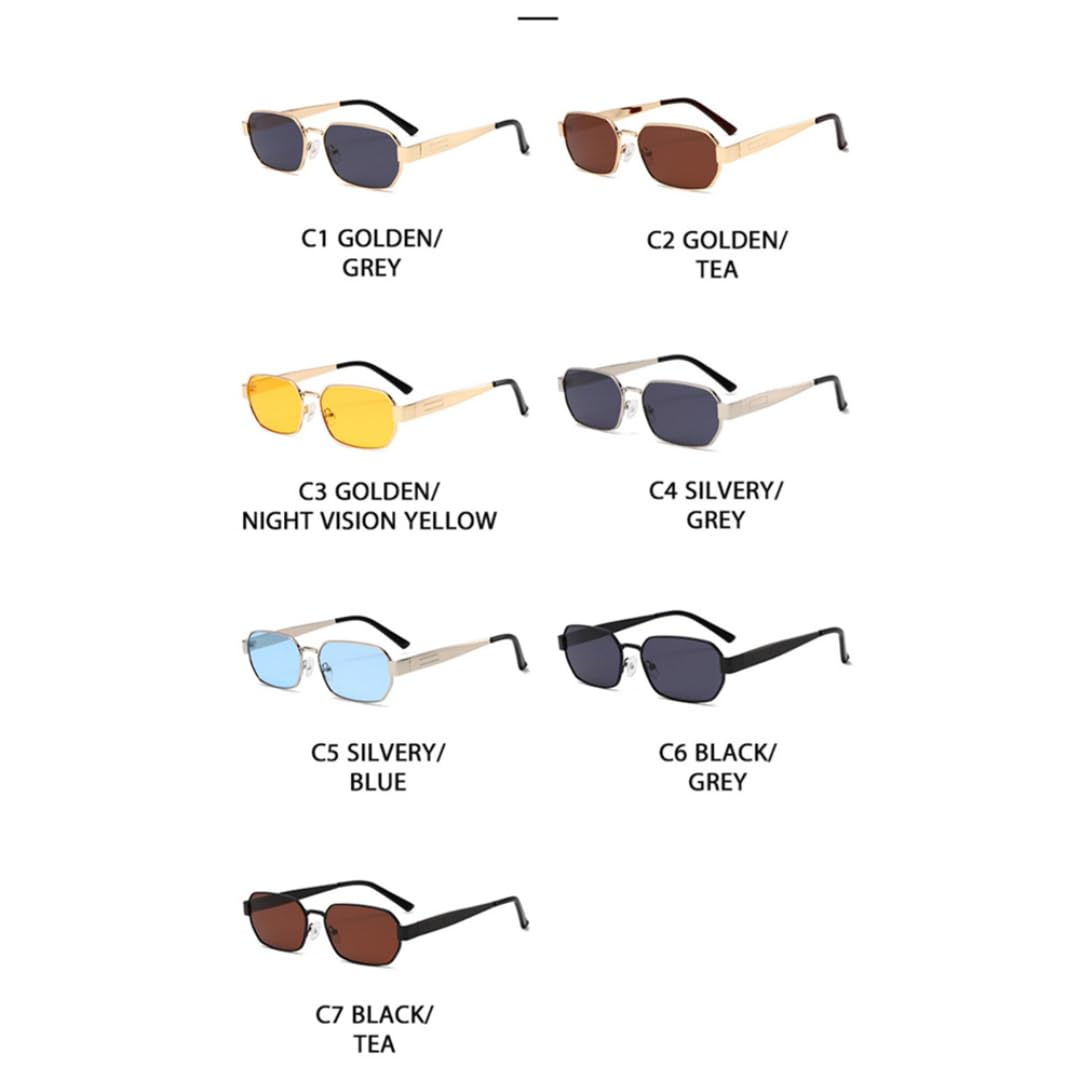 Gafas de sol metálicas con protección UV400, estilo retro para hombre.