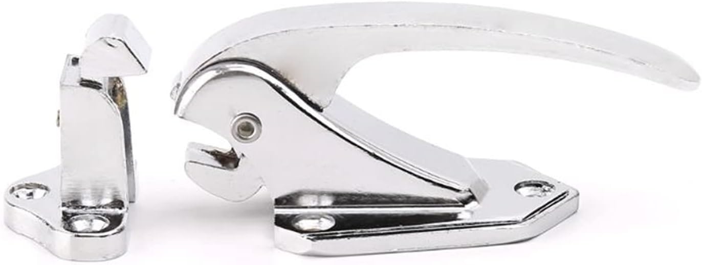 Door Handle Zinc Alloy Door Handle Lock Spring Loaded Pull Handle Latch for Oven Refrigerator Freezer