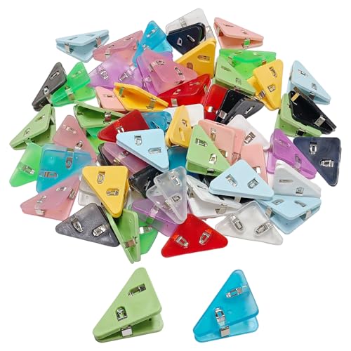 DUINIU 60 Clips Triangulaires, Outils Anti-Recourbement pour Livres Et Papier, Clips De Protection d'angle pour Papier Document, Adaptés Au Stockage du Papier Test Et Au Tri des Documents De Bureau.