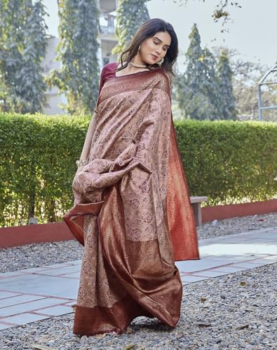 Image of Yashika Women's Banarasi Kanjivaram Art Silk Saree Set with Blouse |saree for Women | Saree | New Sari | Saree