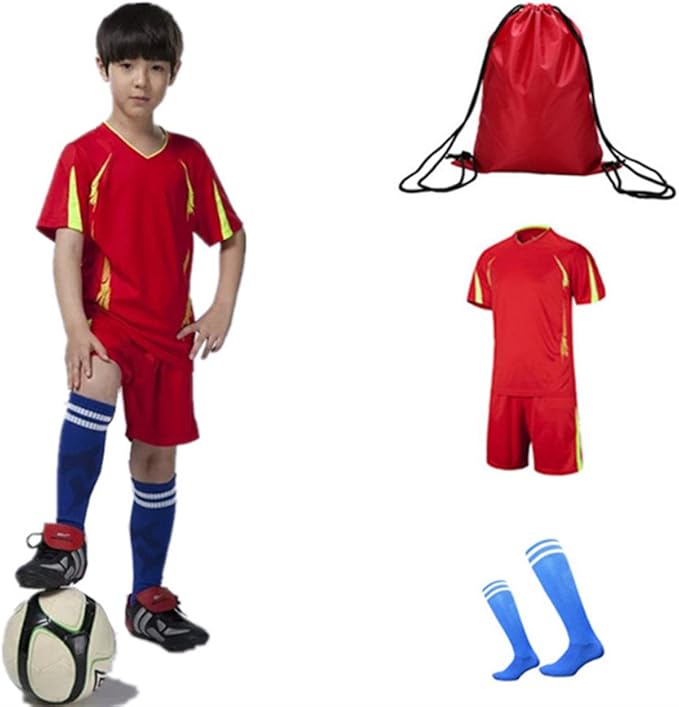 Amazon Qd Wst ジュニアサッカーウェア 子供トレーニング 上下セット サッカーソックス1足付き 収納バッグ付き 半袖シャツ ハーフパンツ サッカー フットサル ボーイズ 通販 Amazon Qd Wst ジュニアサッカーウェア 子供トレーニング 上下セット サッカーソックス1足付き 収納バッグ付き 半袖シャツ ハーフパンツ サッカー フットサル ボーイズ 通販