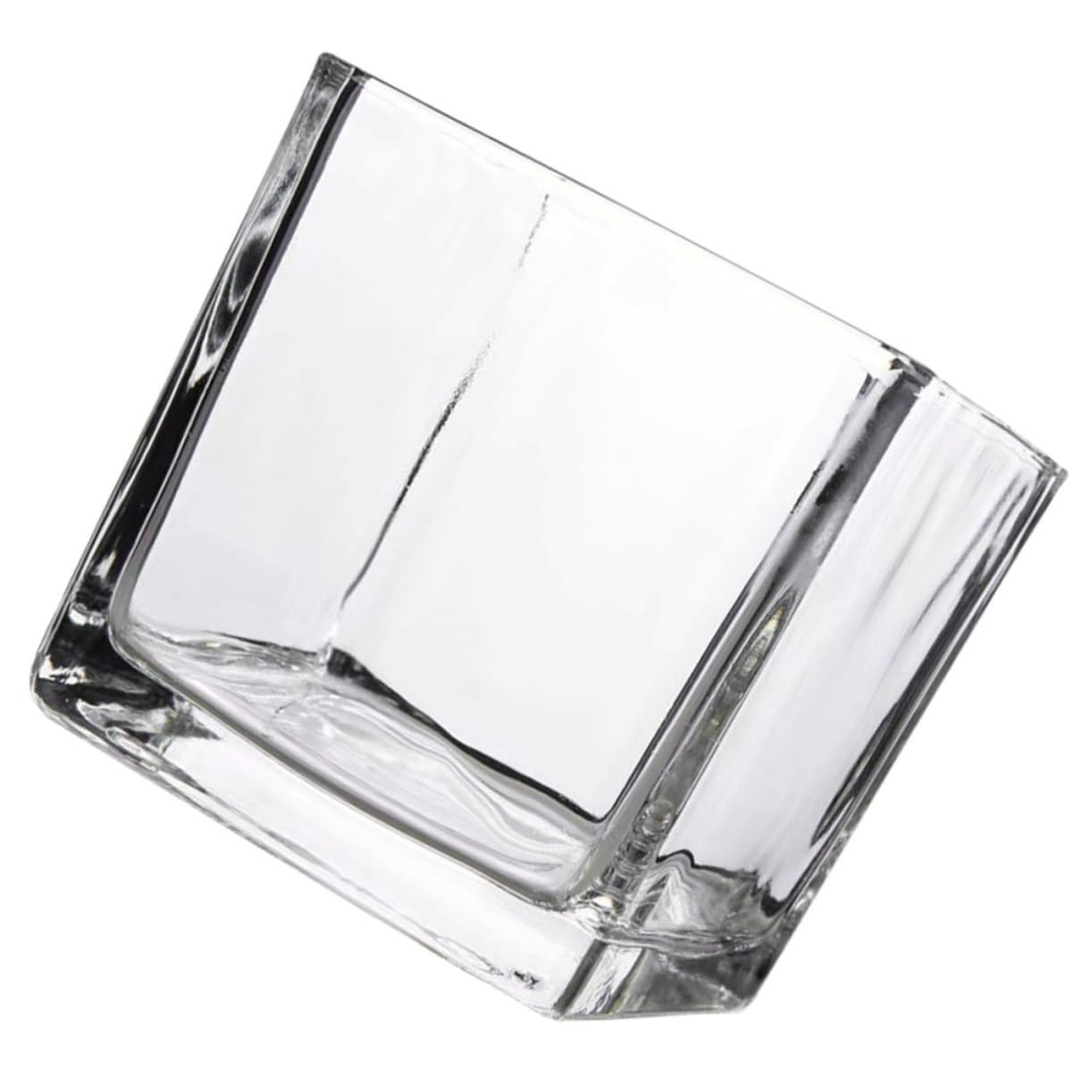 HOOTNEE Jarrón Cuadrado de Vidrio Transparente Maceta Hidropónica para Flores Decoración de Escritorio Jarrón de Vidrio para Oficina Adorno para Hogar 1