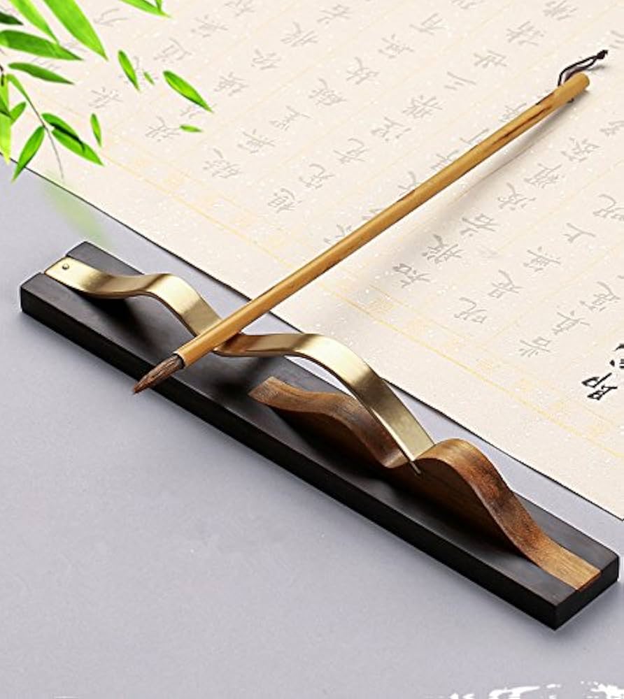 Amazon | 木製 毛筆おき 筆置き ペンホルダー ペン立て 書道用品