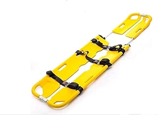 CWCQGH Camilla portátil Plegable de Emergencia médica con Capacidad de Carga de 350 LB y Pala Ajustable de Aluminio, Color Amarillo.