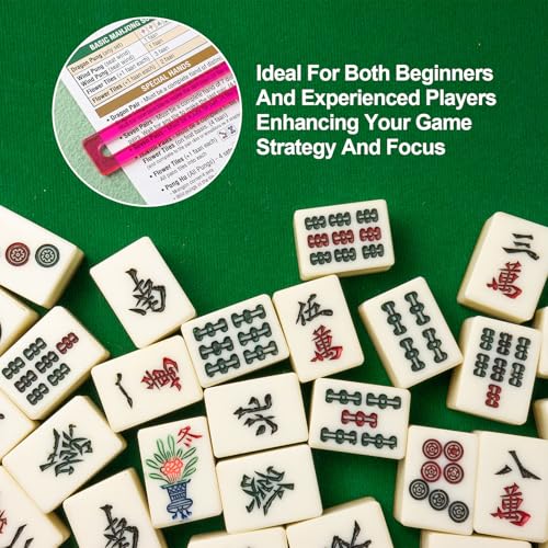Set de 4 lectores de línea para Mahjong acrílicos miniatura 5