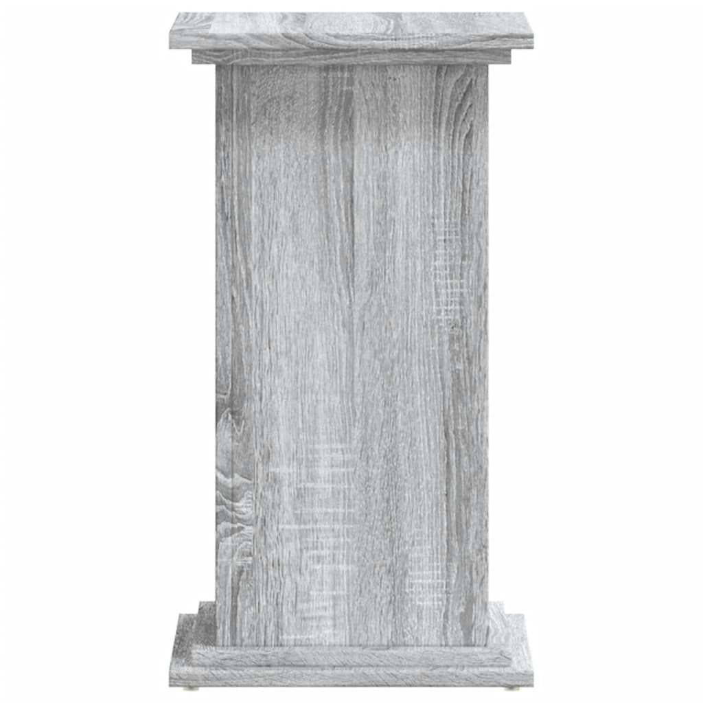Pflanzenständer Grau Sonoma 33x33x60 cm, stabile Pflanzensäule aus Holzwerkstoff, moderner Blumenhocker und Deko-Säule für den Innenbereich, Belastbar bis 60 kg