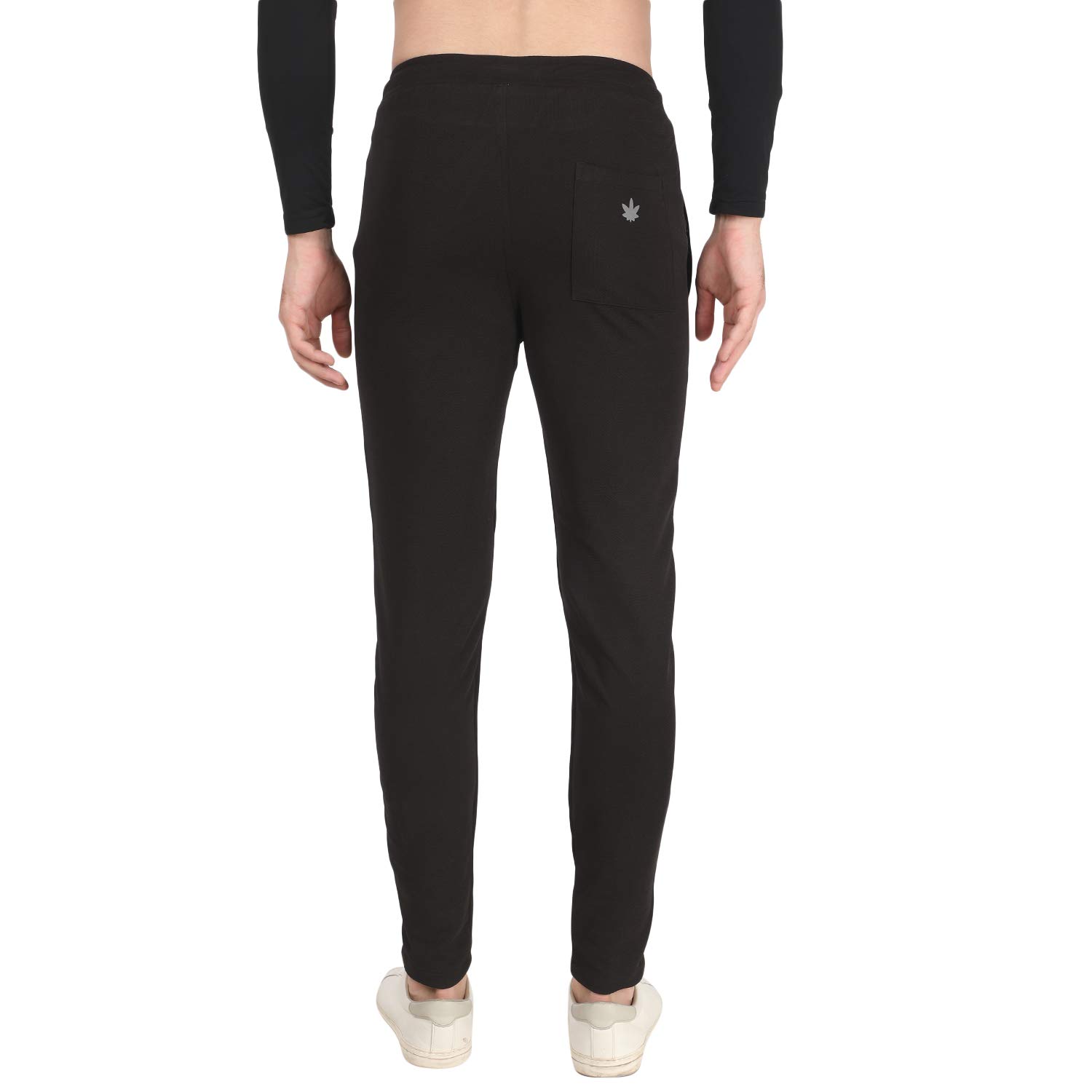ROXBURGHI Men's Slim Fit Black Track Pants (Medium) 1