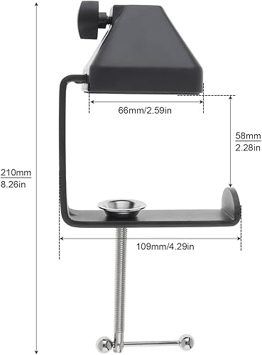 Miniatura 2 de RTNLIT Abrazadera de montaje en mesa, repuesto de clip de metal resistente para micrófono, micrófono, brazo de suspensión de brazo de tijera,
