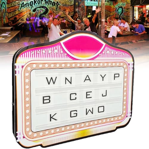 RESKIU LED Letter Bottle Presenter - Cinema Light Box LED Letter Bottle Presenter Letters/Numbers Board Customized Your Message for Home Decor,Wedding,Birthday Parties,A