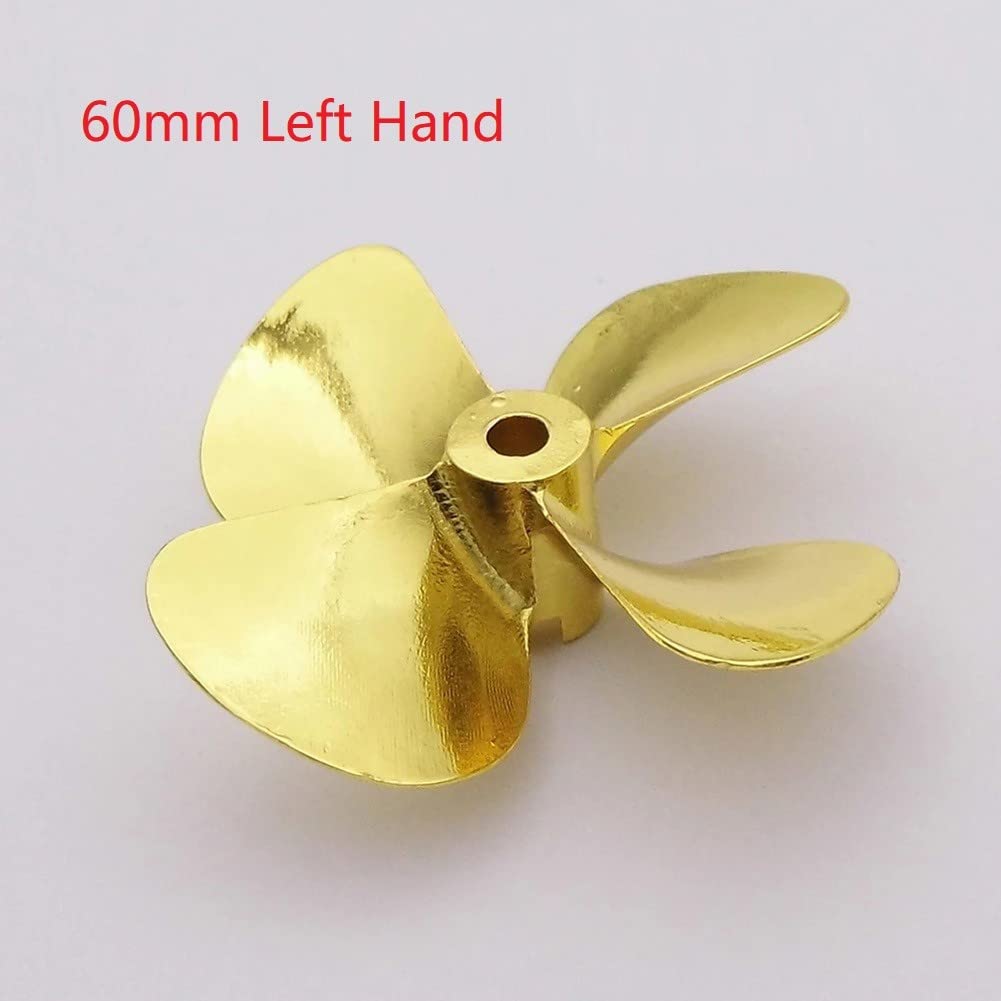 ZYWUOY 1pc RC barca modello 55mm/60mm metallo 4-lame 4mm albero per RC Marine ROV