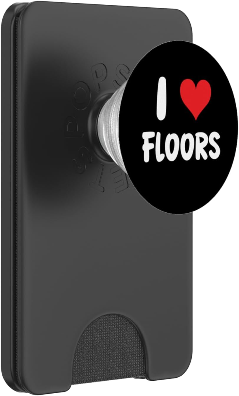 I Love Floors - Heart - Flooring Installer Home Improvement PopSockets PopWallet for MagSafe