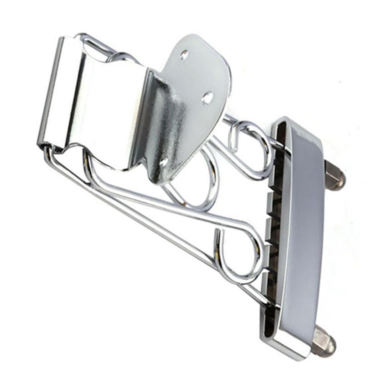 FAVOMOTO Guitar Tailpiece for 6 String Guitars 335 Guitar Tailpiece Accessory Sleek Silver Chrome