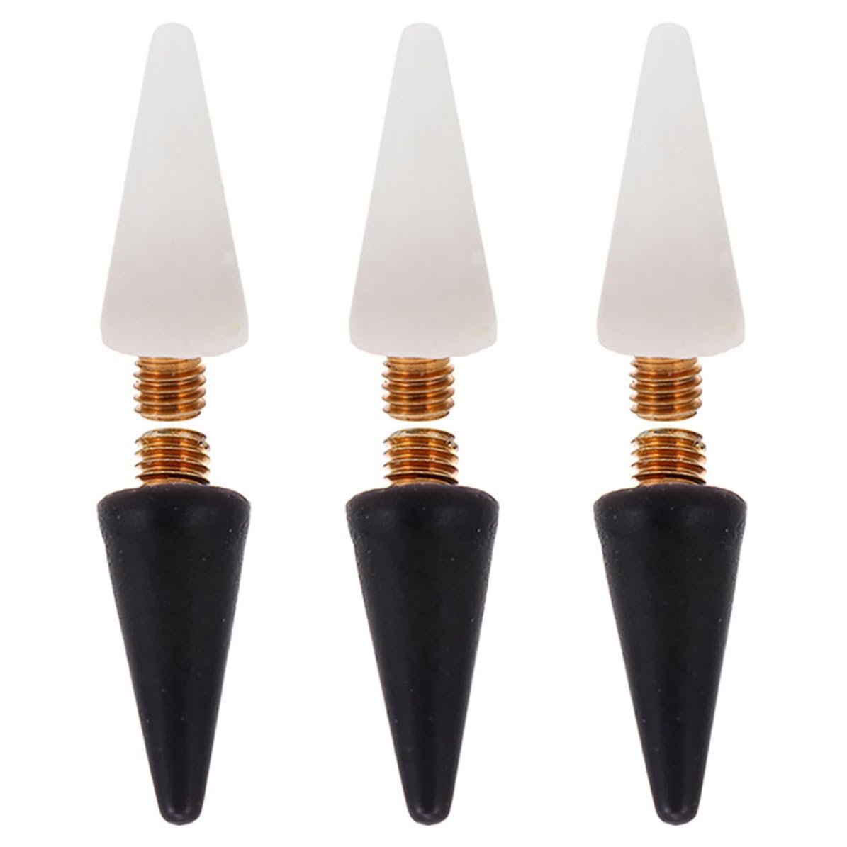 Cabilock 6pcs Rhinestone Picker Tool Wax Tips Replacement for Nail Dotting Pen Nail Art Accessories White and Black for Professional Manicure