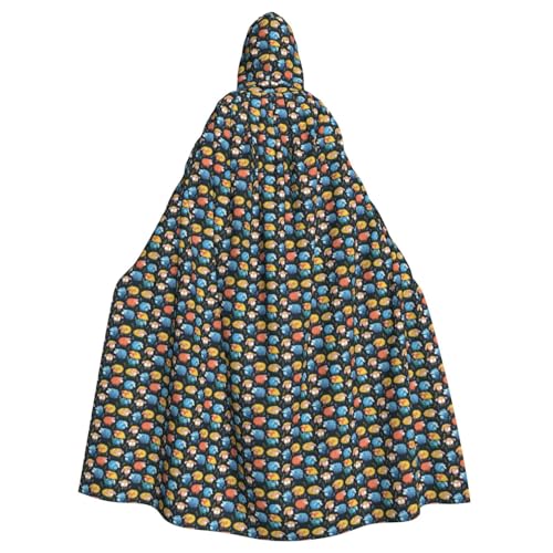 Cape à capuche motif mouton coloré fluide et originale pour fête