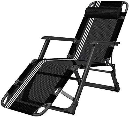 Tumbona plegable de textilene con almohada para jardin y terraza
