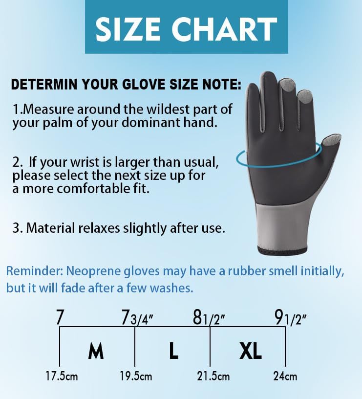 Riverruns Neoprene Fishing Gloves, Cold Weather Warm Winter Gloves for Ice Fishing, Photography, Hunting, Outdoor Sports - Image 6