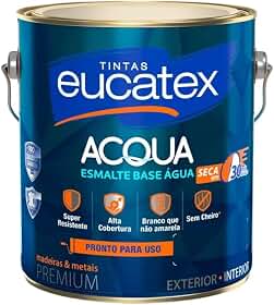 Tinta Esmalte Base Água Sem Cheiro Ferro E Madeira 900ml Branco Brilhante