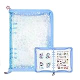 シール手帳 透明スリーブ10枚 シール バインダー カラーファイル プリクラ 女の子貼って剥がせる 使い道いろいろ シール手帳 大きいサイズ (sky blue) [並行輸入品]