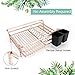 SPENING Dish Rack and Drainboard Set - Deluxe Aluminum Kitchen Drying Rack - Bronze Rose Gold Dish Drying Rack - Compact and Portable