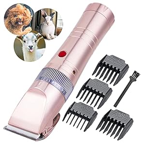 Dog Clippers High Power Dog Clipper Low Noise Plug-in Dog Professional Pet Grooming Clippers Kit Setfor Medium Large Cat Dog Sheep Animal