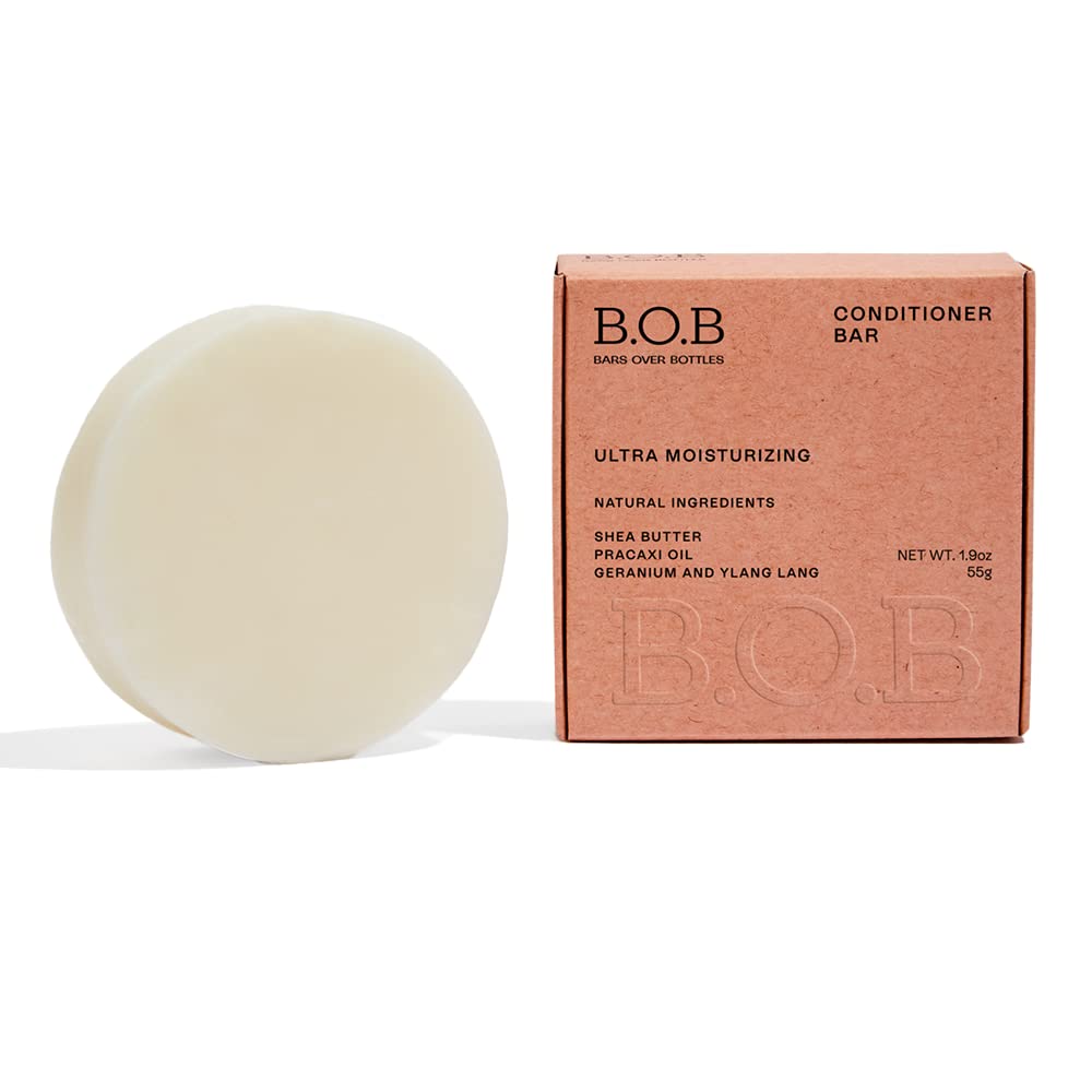 Ultra Moisturizing Conditioner Bar (6.7oz) | Solid Conditioner for Dry Hair | Vegan, Eco-Friendly, Frizz Control | Plastic-Free Hair Care | Made in Brazil