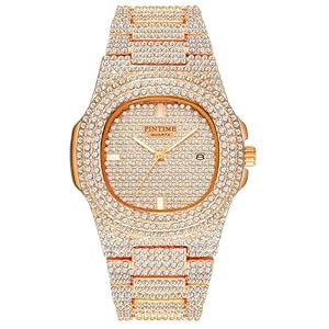 Luxury Unisex Watch Crystal Diamond Watches Big Face Women’s Men’s Quartz Watch Gold Color Silver Color Rose Gold Color Stainless Steel Wrist Watch
