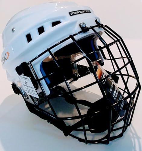 V3.0 Hockey Player Helmet with cage - White (X-Large)