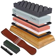Whetstone Set Premium 2-IN-1 Sharpening Stone 3000/8000 and 400/1000 Grit Waterstone Kit - Knife Sharpener Stone Set Safe Non-Slip Bamboo Base Flattening Stone Included, Polishing Tool for Kitchen