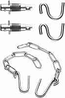 Kit 2 Armadores de Rede Tipo Batom com 2 Correntes Extensoras 40cm e Suporte de Parede Resistente