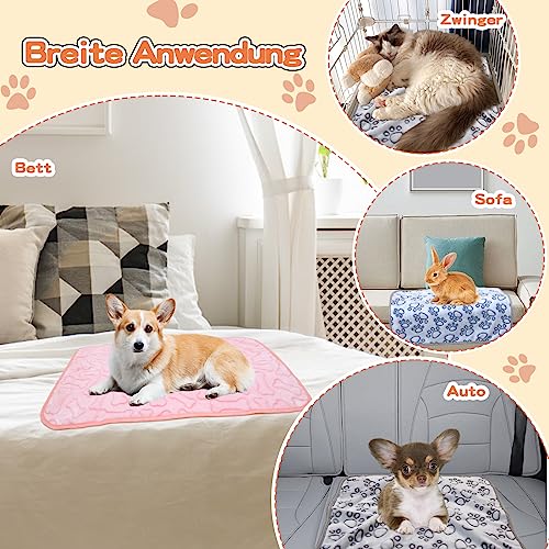 Gorgelly 1 Pack 3 Hundedecke, Weiche Haustierdecke Waschbar, Kuscheldecke Flauschig für Kleine Mittlere Hunde Katzen, Sofaschoner für Hunde, Hundedecke für Unterwegs, 60x50 cm