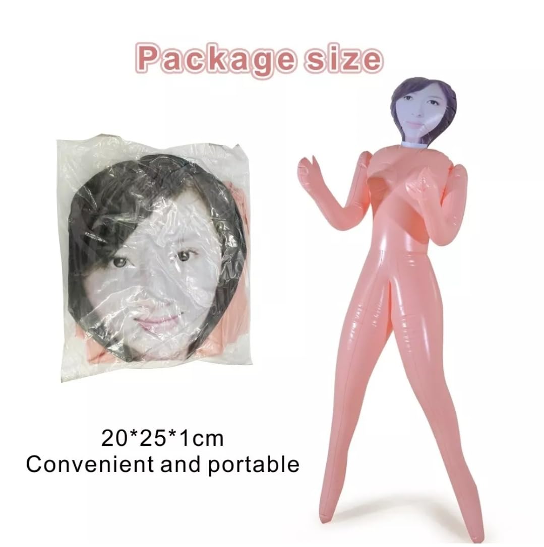 Bambola Gonfiabile Donna, Bambola Gonfiabile per Addio al Celibato, Sexy Gadget, Bambola Scherzo per Adulti e Compleanno 155 cm