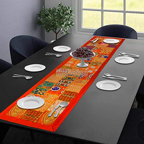 Chemin de table fait à la main en coton patchwork pour embellir une table trop terne - 2