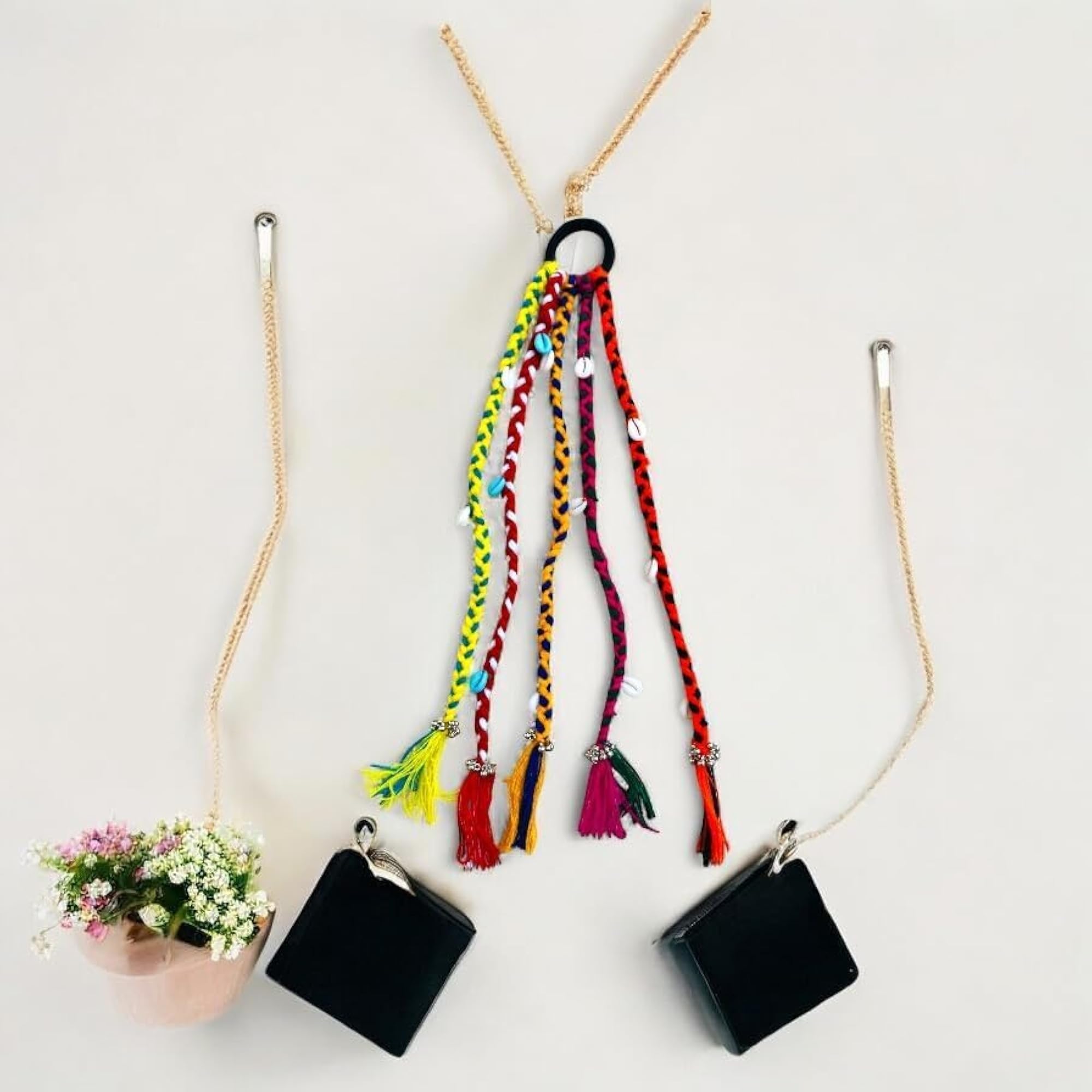 Navratri Look Braids with Rubber Bands, Hair Accessory