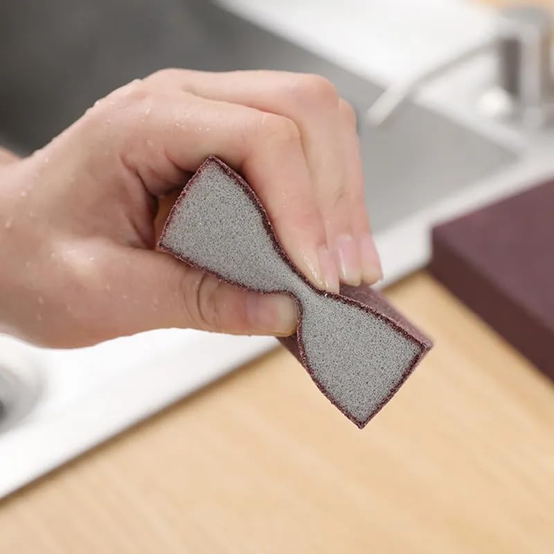 VIVITO Nano Carborundum Sponge Brush | Heavy-Duty Rust Remover & Kitchen Cleaner | No-Detergent Deep Cleaner | 3.9" x 2.7" x 1" | Descaling, Degreasing, Deep Cleaning for Pots, Pans | (Pack of 2) 3