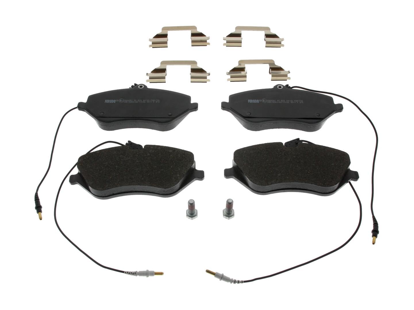 FERODO Juego de pastillas de freno Delantero con contacto avisador de desgaste con accesorios FDB1726 Juego de pastillas de freno Compatible con CITROËN C5 III Familiar RW, PEUGEOT 407 SW 6E, 6D 407