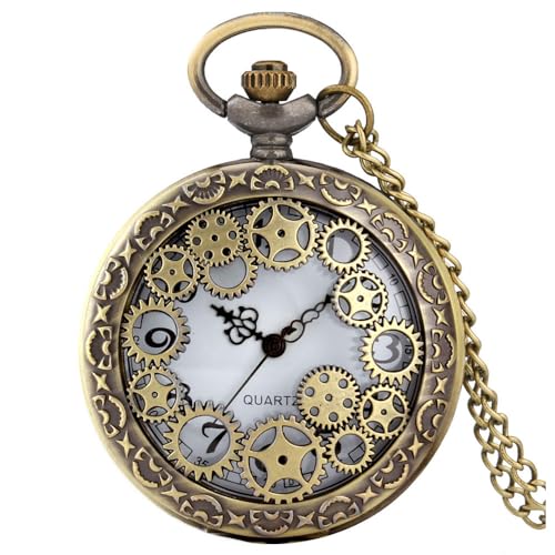 VIGOROSO Mens Vintage Pocket Watch for Men Antique Quartz Pocket