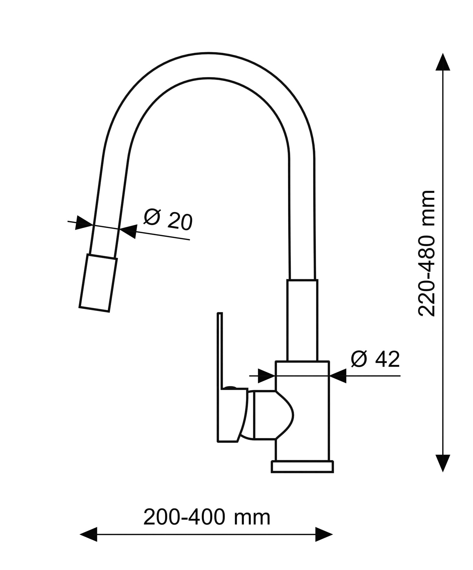 Lavabo Universel avec Siphon et Robinet de Lavabo Flex - 50x34x31 cm - Évier Exterieur pour Garage et Cave - Montage Mural - Noir - Granitan