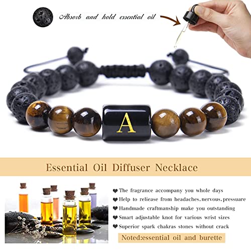 Bracelet de perles en pierre : une idée cadeau mixte et extensible de 16,7 cm
