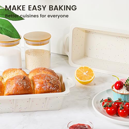 image for Vinino Silicone Bread Loaf Pan with Metal Reinforced Frame, 9.5 x 5 in