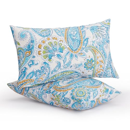 Outdoor Lumbar Pillows Waterproof Covers 2 Pack 12×20 Inch, Decorative Toss Pillows Covers, Rain-Proof, Fade Resistant for Patio Furniture, Sofa, Couch, Garden