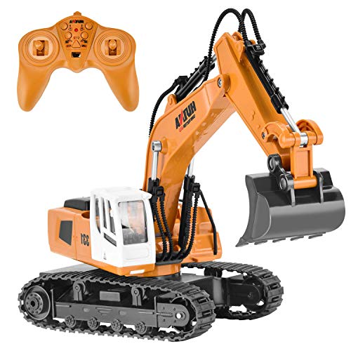 Eholder RC Excavator Toy Trucks for Kids Boys Full Function Remote Control Construction