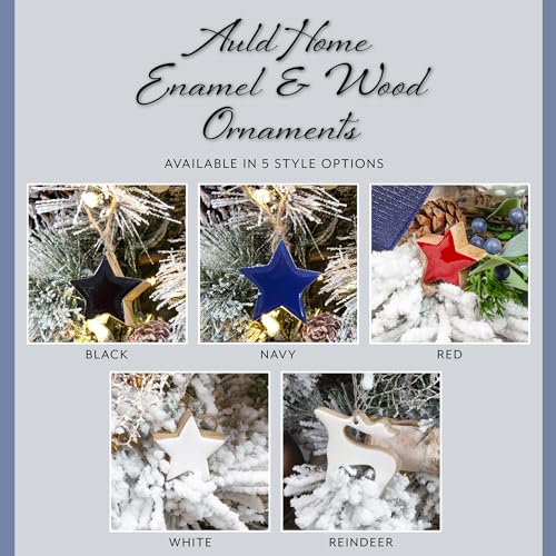 Auldhome Design SH_1565 Auldhome Farmhouse Star Ornaments (12-Pack, White); Wood With White Enamel 2-Inch Star Christmas Decorations thumb #8