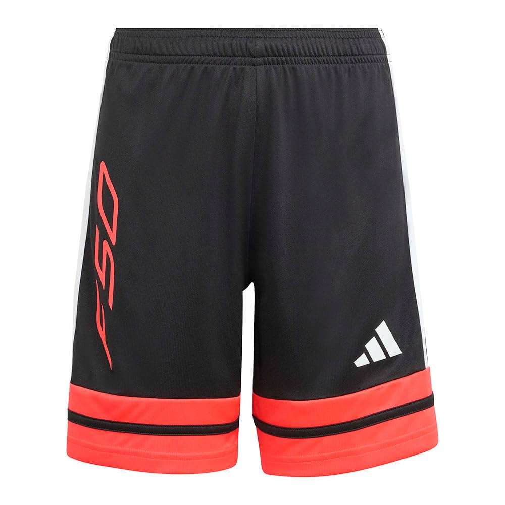 adidas Unisex Kids F50 Shorts Kids, Black/Lucid red/White, 7-8 Years