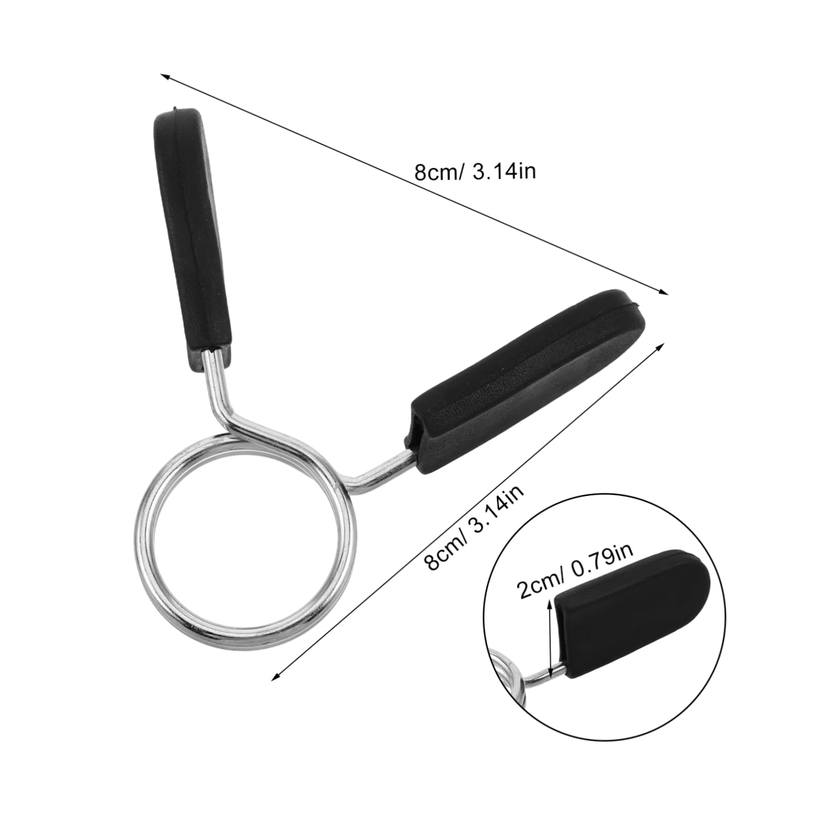 FOYTOKI Secure Barbell Collars for Weightlifting Professional Spring Locks Collars Fitness Barbell Clips Set