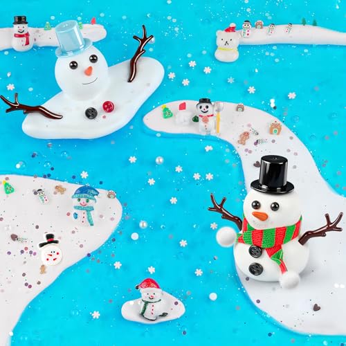Image of 6 Pack Slime Stocking Stuffers, Stocking Stuffers for Kids,Christmas Crafts, Kids Crafts Snowman DIY Kit,Crafts Xmas Gift