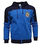 Real Madrid Zip Front Fleece Hoodie Sweatshirt Jacket (S)