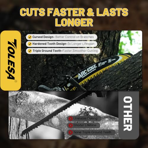 Image of TOLESA Arc Edge Reciprocating Saw Blades, 9 inch 6TPI for Pruning, 5-Pack