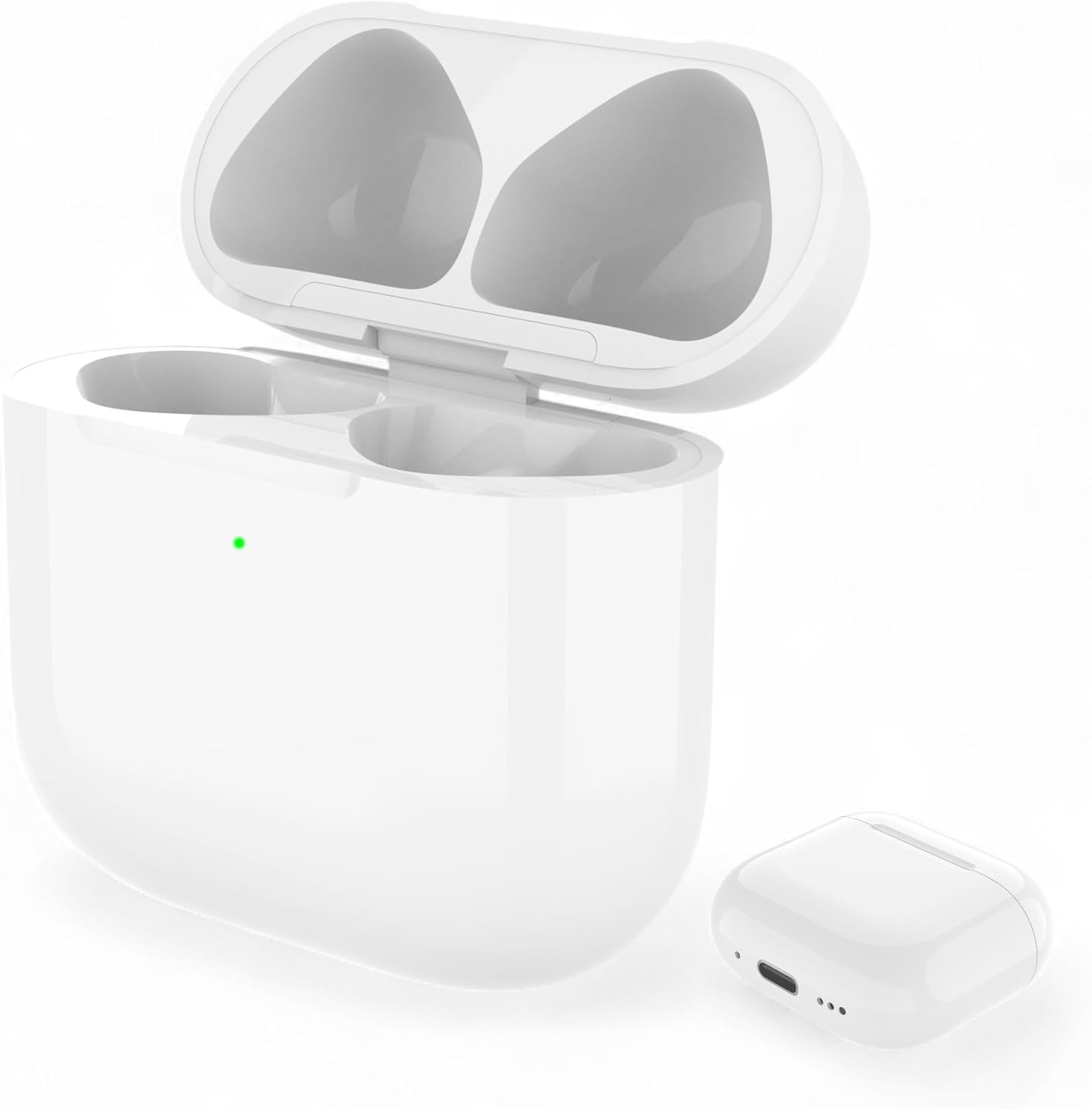 Wireless Charging Case Compatible with AirPods 4th(USB-C) | Charger Case Replacement | with Bluetooth Pairing Sync Button | No Airpod 4th