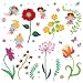 Fairy Flowers Garden Decorative Peel & Stick Wall Art Sticker Decals for Kids Room and Nursery
