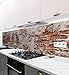 MyMaxxi | selbstklebende Küchenrückwand Folie ohne bohren | Aufkleber Motiv Ziegelwand 02 | 60cm hoch | adhesive kitchen wall design | Wandtattoo Wandbild Küche | Wand-Deko | Wandgestaltung